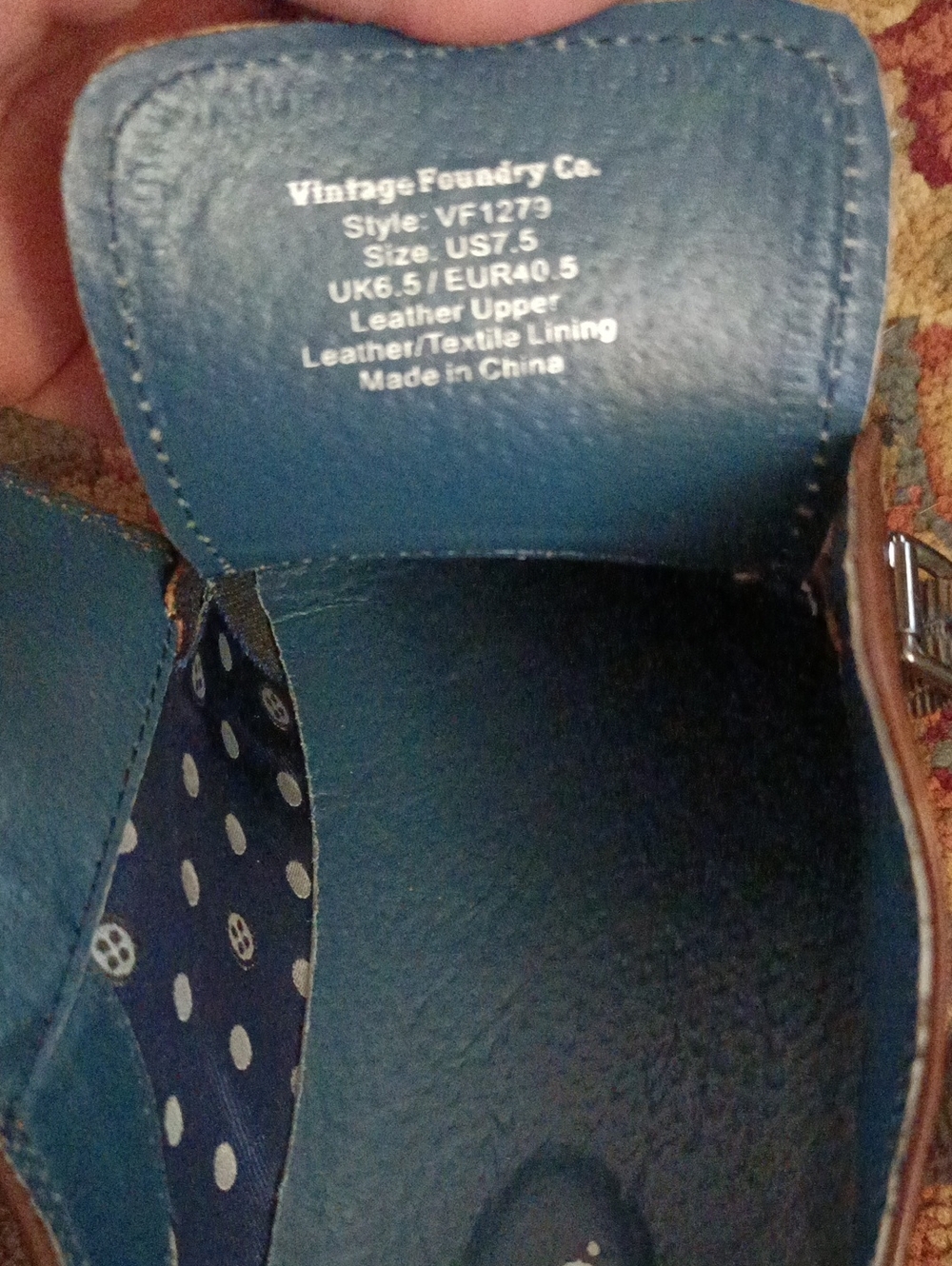 Vintage Foundry Co. Men’s Leather Oxford 7.5